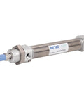 Pro Grade Stainless Steel Air Pneumatic Actuator Mini Cylinder with blue end cap, 20mm diameter, compact for demanding jobs.