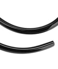 Curved black PVC tubing from 10M Garden Drip Irrigation Hose Kit, 8 to 11 mm, smooth finish for efficient watering and easy connections.