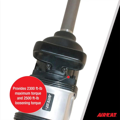 1 Inch Straight Air Powered Impact Wrench With 8 Inch Extended Anvil And 2500 Foot Pounds Of Knucklebusting Torque Pinless Hammer Construction Brushed Aluminum Housing Rig Ready Beast