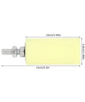 Heavy Duty Nylon Sliding Door Roller With Thread, gate guide post roller, shown in side view with measurements, durable