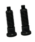 Hella Reliable Self Locking Ball Nose Plunger With Thumb Turning Knob For Exact Indexing And Safe Rotation Stoppage In Durable Carbon Steel pair of black plunger units.