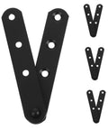 HIAKDOFT 4-pack black stainless steel concealed hinges for doors and windows with multiple mounting holes
