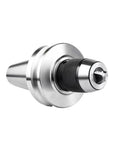 Rock Solid Bt50 Cnc Collet Clamp Kit Pro Series Self Tightening Milling And Grinding Tool Holder, stainless steel design, close-up view.