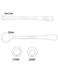 Aluminum CNC Tire Iron Tool Kit For Dirt Bikes, Raceline Lever Set with 10mm, 13mm, 22mm, 27mm, 32mm hex wrench heads