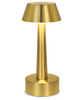 Cordless Gold Battery Operated Table Lamp For Dining Ambience, Rechargeable Dimmable Night Light With Touch Control, Portable