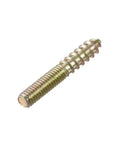 Workhorse M6 Hanger Bolts Double Ended Screws Zinc Plated Carbon Steel 10 Pack with fine and coarse threads