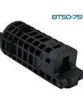 BT50 Tool Holder Sleeve Pot With A Solid 75 Degree Bend For Cnc Milling Rigs, black plastic design, precision fit for stability.