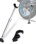 Portable Universal Motorcycle Wheel Lift Stand for Easy Tire and Chain Maintenance beside motorcycle rear wheel