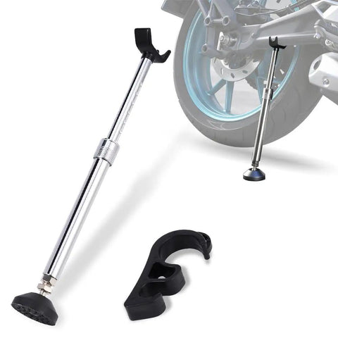 Portable Universal Motorcycle Wheel Lift Stand for Easy Tire and Chain Maintenance beside motorcycle rear wheel