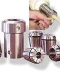 1-1/4-8 Lathe Collet Chuck Set With Five 1/4, 3/8, 1/2, 5/8 And 3/4 Inch Collets displayed for small parts precision grip without mar
