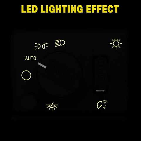 Headlight Dimmer Switch Upgrade For Chevy Silverado 2003-2007, GMC Sierra 1500 2500 3500, Cadillac Escalade LED lighting effect