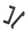 Three Pack 3 Inch Center To Center Slim Square Bar Drawer Handles In Matte Black For Kitchen Cabinets Durable Zinc Alloy Pulls