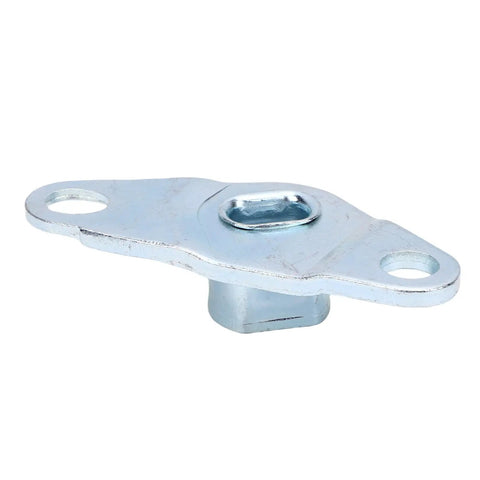 Rear Right Tailgate Hinge Replacement For Trucks 2007 To 2020 viewed from top, silver metal construction, with mounting holes.