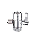 Heavy Duty Brass Sink Faucet Diverter Valve With Rigged Tough Chrome Handle for easy water diversion and filtration.