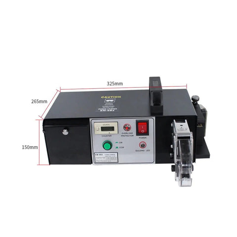 Aoxhugb Em-6B2bc Electric Terminal Crimping Machine For Non- Welded Wires with control panel and dimensions.