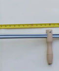 64 Inch Steel Tube Scythe Snath With Adjustable Wood Handles Pro Grade Heavy Duty Austrian Made Fits Most Blades Includes Ring And Wrench