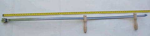 64 Inch Steel Tube Scythe Snath With Adjustable Wood Handles Pro Grade Heavy Duty Austrian Made Fits Most Blades Includes Ring And Wrench