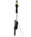 Saluaqui Digital Measuring Wheel High 9999 9M 9999 9FT Telescopic shown from side with telescopic handle and measuring wheel.