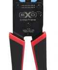 Front view of EXO Crimp Frame With EZ RJ45 Die For EZ RJ45 Connectors, Ambidextrous Reversible Die, with TPR grip