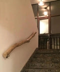 Straight Up Natural Pine Wood Indoor Outdoor Railing Kit 120 Cm Wall Mount Parapet System Badass Strong Wooden Balustrade for stairway railing.