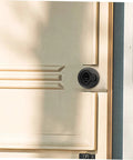 Kisangel flush pull slam latch installed on beige panel; black round handle