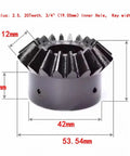 90 Degree Bevel Gear 1 To 1 Ratio, Modulus 2.5, 20 Teeth, Three Quarter Inch Inner Hole, Key Width 6mm, 2 Pieces Per Lot