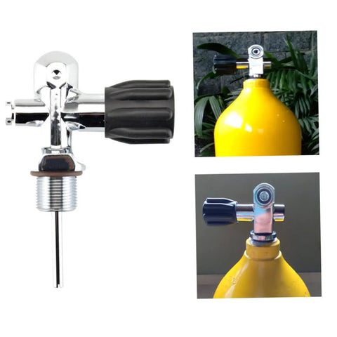 Durable Diving Tank Valve And Cylinder Adapter For 250BAR Underwater Gas Chrome Plated Brass Valve with easy hand wheel