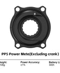 Dual Sided Cycling Power Meter For 110 BCD 4 Bolt Cranks With Easton Interface showing top view and weight details