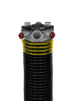 Garage Door Torsion Spring Replacement 250 x 1.75 x 33 Left Hand Wound For Right Side, black cone, high carbon wire close-up