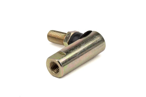 Ball Joint for 5/16-24 Housing and 5/16-24 Stud Threads with Dust Shield, Heavy Duty Automotive Replacement Part, Precise Fit for Steering and Suspension Linkage chrome ball joint with threaded stud and dust shield