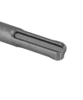 Close-up of Heavy Duty Round Shank Drill Adapter To Earth Auger Connector Arbor For DIYers And Pros, Built Tough Metal Construction.