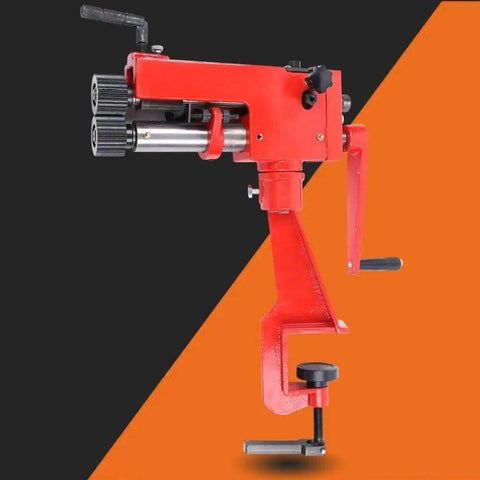7 Inch Sheet Metal Bead Roller Machine With 6 Die Sets And Gearings, Pro Grade Rotary Steel Bead Bender side view