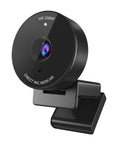 Slick 1080P USB Webcam With Crisp Stereo Mic And Slide Lock Privacy Slider For Dope Video Calls Remote Hustling Live Streaming, black, compact design.