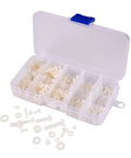Nylon Screw Nut Washer Assortment Kit M2 To M5 With 270 Pieces In Clear Plastic Box for DIY and hobby use