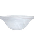 Etched Alabaster Glass Shade For Medium Base Lamps, Classic Bowl Style Replacement For Torchiere, Swag, Pendant, And Flush Mount Lighting, 15-1/2 Inch Diameter, 5-1/2 Inch High, E26 Socket Ring Not Included.