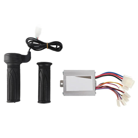Beefed Up Aluminum Alloy 500W Brush Motor Speed Controller with Smooth Throttle Grip and Undervoltage Protection 8.5V package
