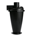 Black heavy-duty Turbo Woodworking Cyclone Dust Separator for vacuum cleaners, efficient vacuum filter system for industrial use.