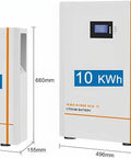 No Fuss Plug And Go 10Kwh Lifepo4 Solar Battery Smart Touch Display 51.2V 200Ah, 5KWh and 10KWh lithium batteries side view.