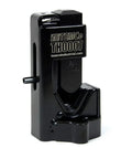 Side view of a black Hammer Lug Crimper Tool For Battery And Welding Cables Crimps 8 AWG Through 4/0 with indent crimp for uninsulated terminals.
