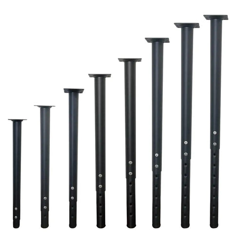 Adjustable Table Legs 22 To 36 Inches Steel Black For Dining Desk Side And Coffee Tables Diameter 42 Or 38 Mm 4 Pack Beefy Heavy Duty Support