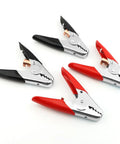 Heavy Duty 1100A Jump Starter Cable Clamps 4 Pack Insulated Battery Alligator Clips, red and black, metallic finish