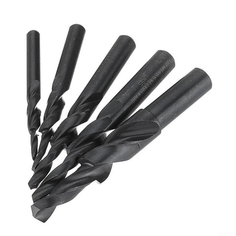 HSS cobalt two-stage step drill bit set (5 pcs) by Amazon for metal drilling, black.