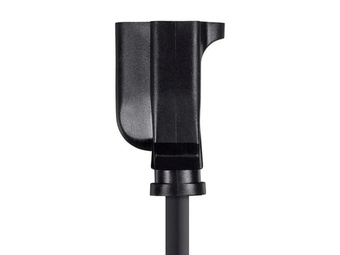 Close-up of 6Ft 16AWG Power Extension Cord Cable SJT 16/3C NEMA 5 15P To NEMA 5 15R 13A 125V Black Heavy Duty Extension Cord end