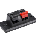 Two Pack 2 Way Speaker Spring Connectors Plug And Play Terminal Clips For Quick Speaker Wiring, 2 Pins And 2 Positions, Spring Load Clip