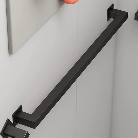 12 Ft Matte Black Wrought Iron Wall Mount Railing Beast Mode Heavy Duty Non Slip Handrail for Stairs Porch Deck Supports 440 Lbs Corrosion Resistant Indoor Outdoor Banister Bad Ass Grip, mounted on wall