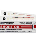 Sterilization Indicator Strip 4 Inch Pack Of 250 For Medical And Dental Use Turns Dark When Processed, box and strips