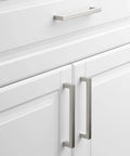 White cabinet with 30 Pack 6-1/4 Inch Brushed Nickel Cabinet Pulls Stainless Steel Kitchen Handles Modern Drawer Pulls