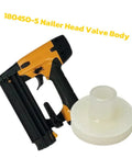 Heavy Duty Replacement Head Valve Body 2 Pack Built Tough As Nails To Handle Daily Grind Smoothly Fits 180450S with yellow nailer.