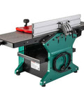 12 Inch Combo Planer Jointer With Helical Cutterhead 1.5 Hp Motor built tough, green and black machine for woodworking projects.