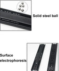 Heavy Duty Soft Close Drawer Slides With Full Extension Metal Glides Side Mount For File Cabinets And Dressers 400mm 16in Black Drawer Rails